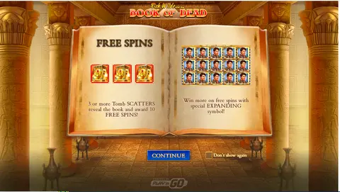 Book of Dead slot at Funzybets Casino